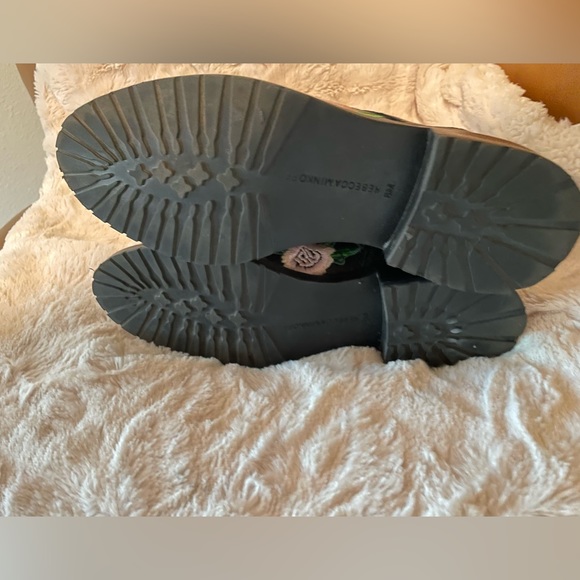 Rebecca Minkoff Gerry Embroidered Floral Leather Combat Boots - Picture 7 of 9